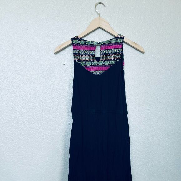 Xhilaration Black Embroidered Summer Boho Maxi Dress S - Picture 3 of 4